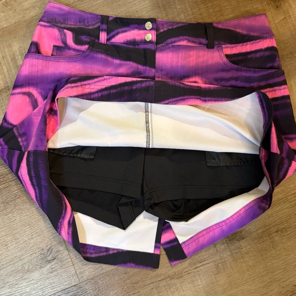 Slazenger Pink and Purple Golf Skort Size 6 - Picture 13 of 14